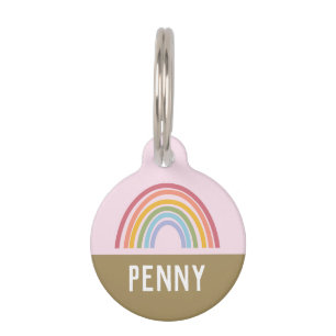 Rainbow Pastel Pet ID Tag
