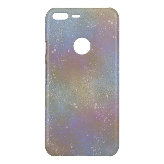Rainbow Pastel Splatter Holographic Phone Case (Back)