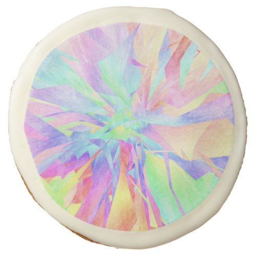 Rainbow Pastel Stained Glass Sugar Cookie
