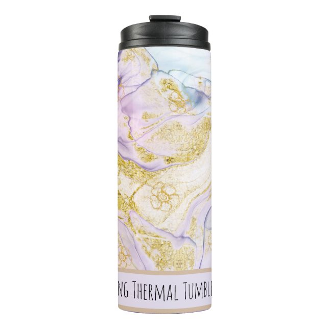 *~* Rainbow Pastel SWAG Marble QR Thermal Tumbler (Front)