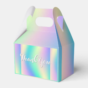 RAINBOW PASTELS Thank You  Favor Boxes