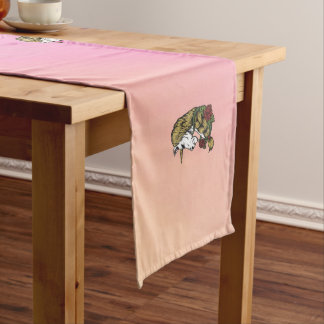 Rainbow Pastle Pink Warrior Unicorn Long Table Runner