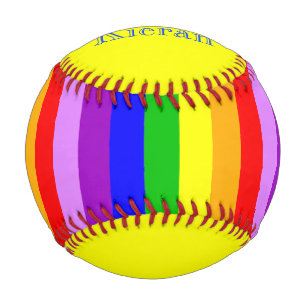 Rainbow pattened baseball