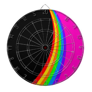 RAINBOW PATTERN DART BOARD
