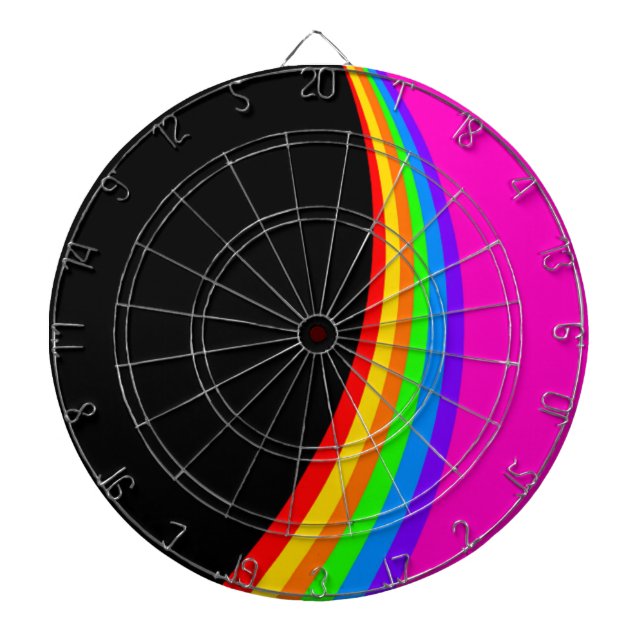 RAINBOW PATTERN DART BOARD (Front)