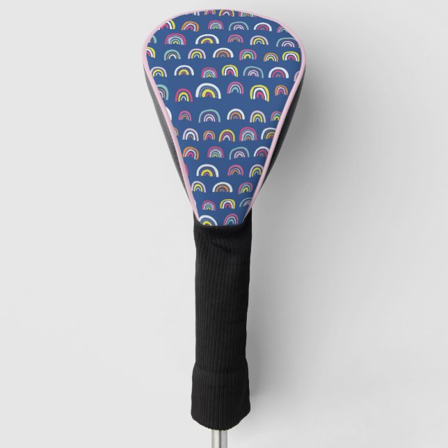 Rainbow pattern golf head cover (Front)