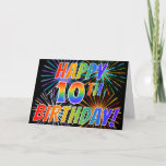 [ Thumbnail: Rainbow Pattern "Happy 10th Birthday!" + Fireworks Card ]