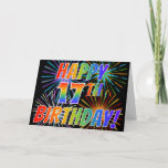 [ Thumbnail: Rainbow Pattern "Happy 17th Birthday!" + Fireworks Card ]