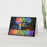 [ Thumbnail: Rainbow Pattern "Happy 1st Birthday!" + Fireworks Card ]
