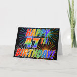 [ Thumbnail: Rainbow Pattern "Happy 47th Birthday!" + Fireworks Card ]