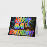 [ Thumbnail: Rainbow Pattern "Happy 84th Birthday!" + Fireworks Card ]