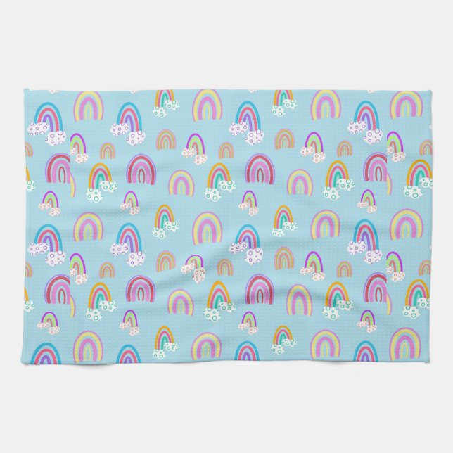 Rainbow pattern kitchen towel (Horizontal)