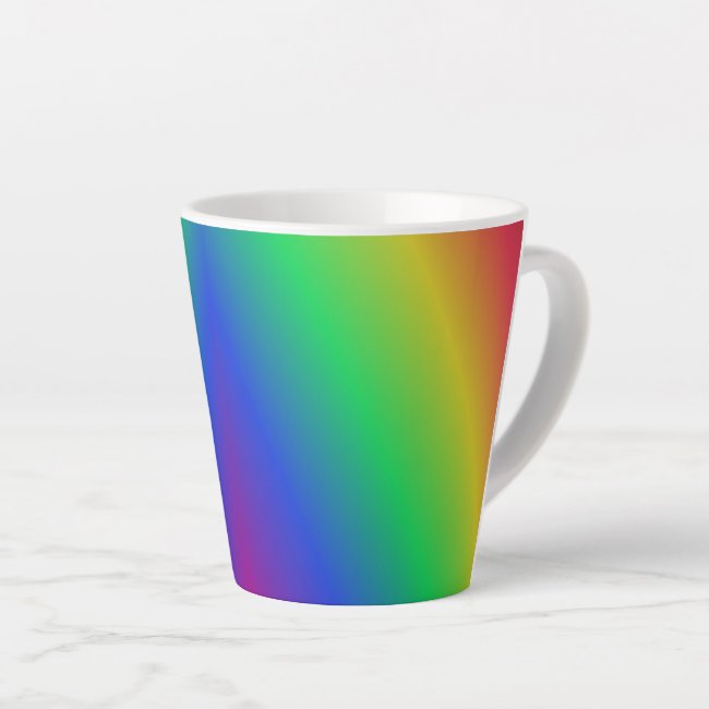 Rainbow Pattern Latte Mug