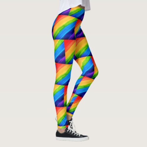  Rainbow Pattern Leggings