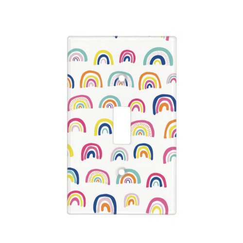 Rainbow pattern light switch cover