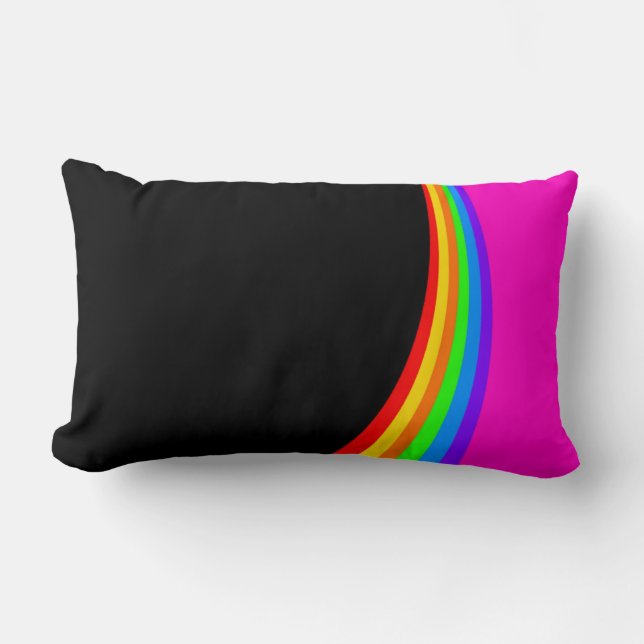 RAINBOW PATTERN LUMBAR PILLOW (Front)