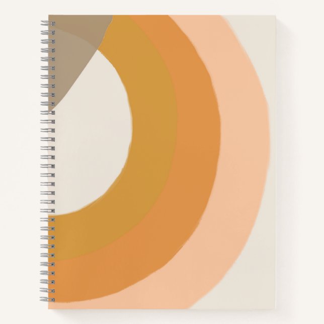 Rainbow pattern modern boho notebook pink orange (Front)