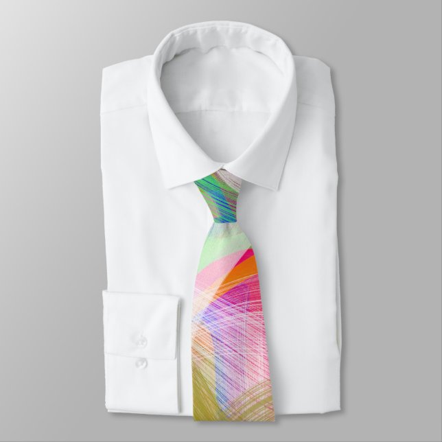 Rainbow Pattern Neck Tie (Tied)