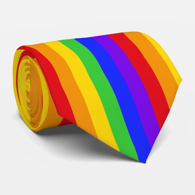 Rainbow Pattern Neck Tie (Rolled)