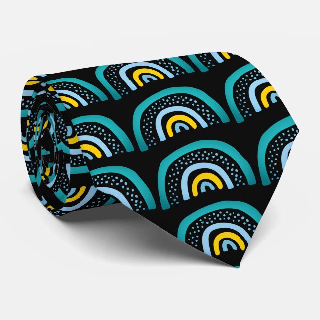 Rainbow Pattern Neck Tie (Rolled)