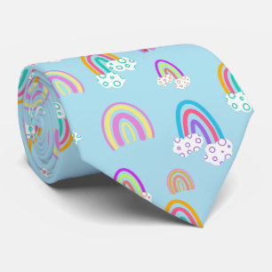 Rainbow pattern neck tie