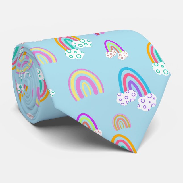 Rainbow pattern neck tie (Rolled)