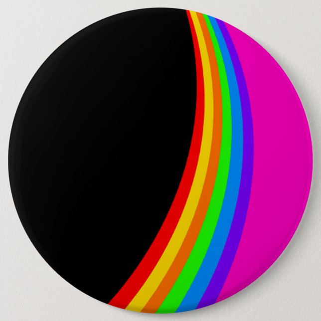 RAINBOW PATTERN PINBACK BUTTON (Front)