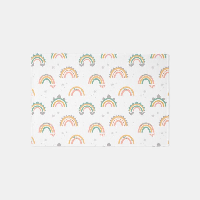 rainbow pattern  rug (Front)