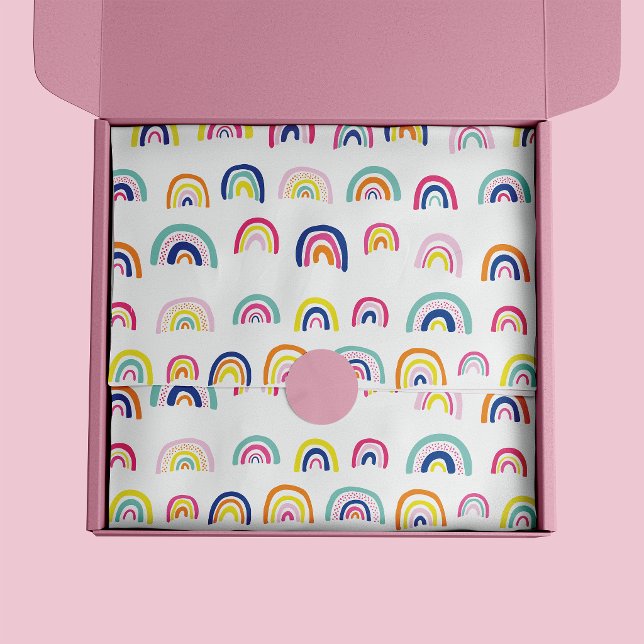 Rainbow pattern tissue paper (Colorful rainbow pattern tissue paper)