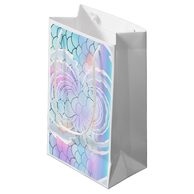 Rainbow Pattern Under the Sea Small Gift Bag (Front Angled)