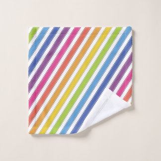 Rainbow pattern wash cloth