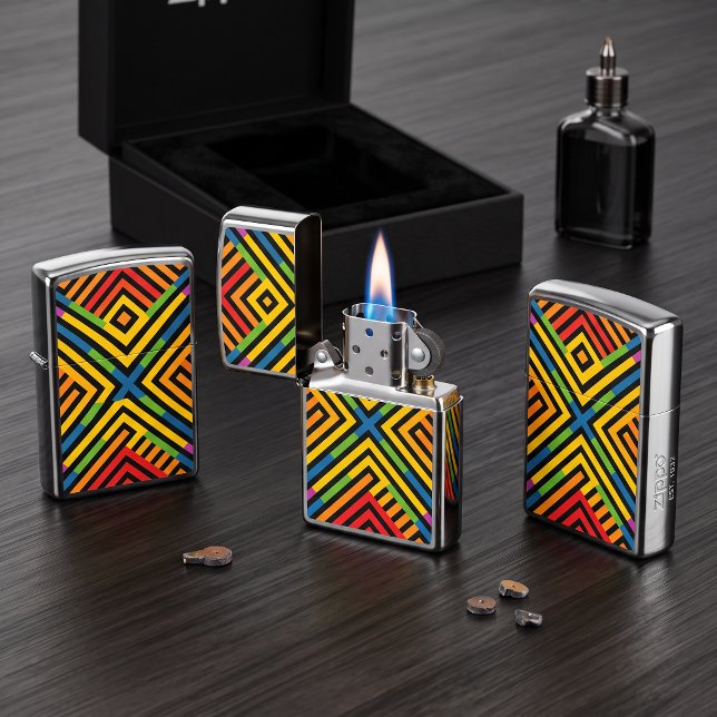 Rainbow Pattern Zippo Lighter (Creator Uploaded)