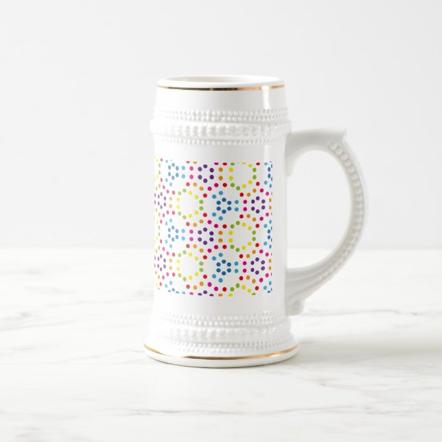 Rainbow Patternpolka Beer Stein (Right)