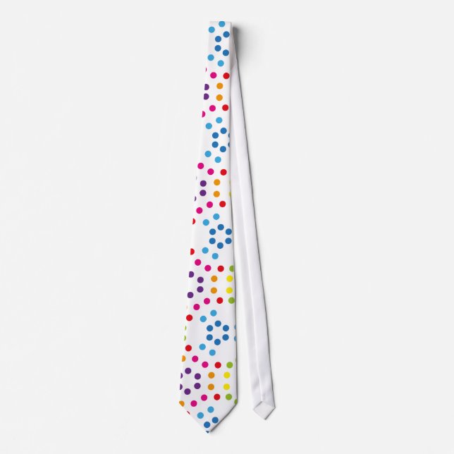 Rainbow Patternpolka Tie (Front)