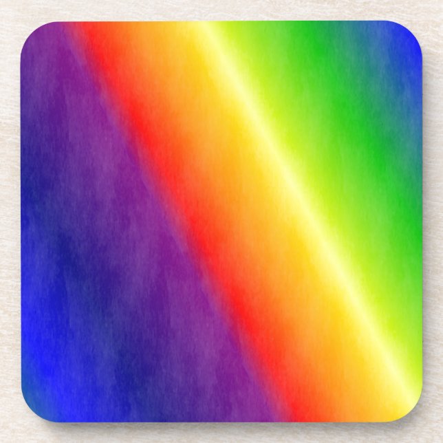 Rainbow Patterns Beverage Coaster (Front)