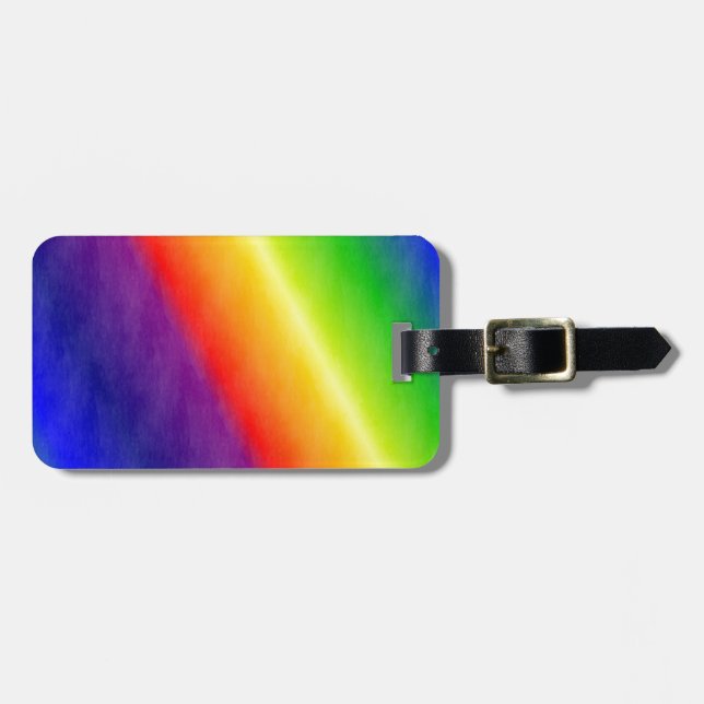 Rainbow Patterns Luggage Tag (Front Horizontal)
