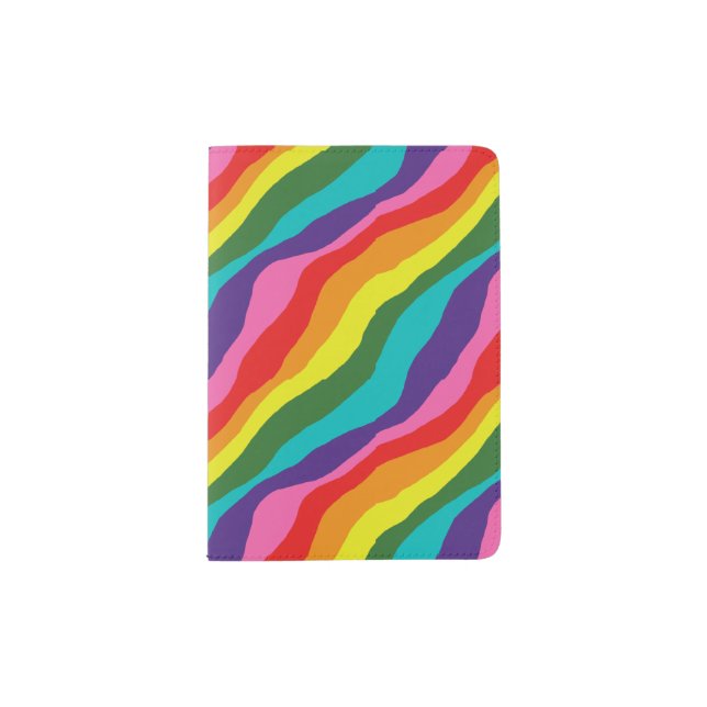 Rainbow Patterns Passport Holder (Front)