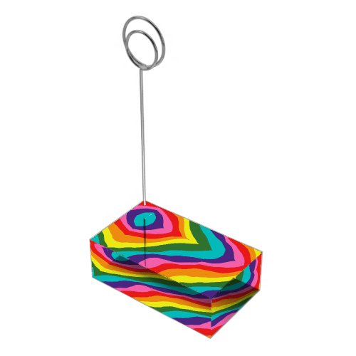 Rainbow Patterns Place Card Holder