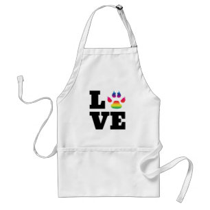 Rainbow paw adult apron