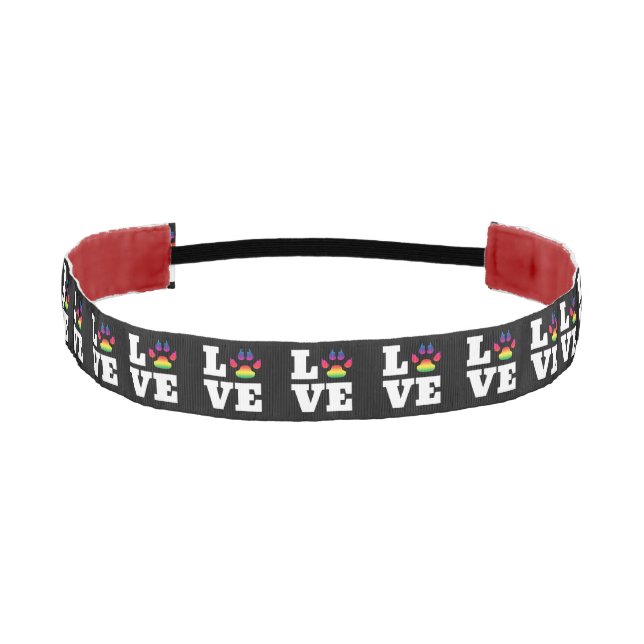 Rainbow paw athletic headband (Front)