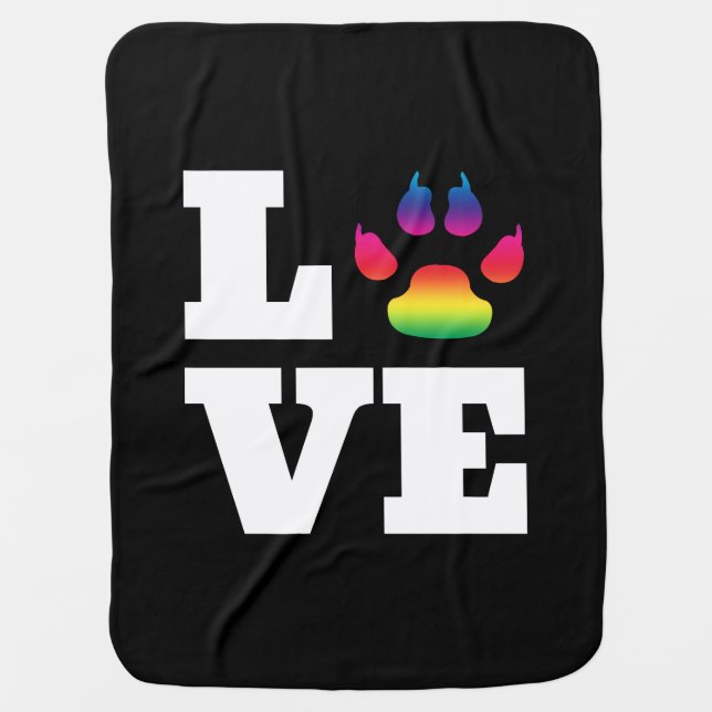 Rainbow paw baby blanket (Front)