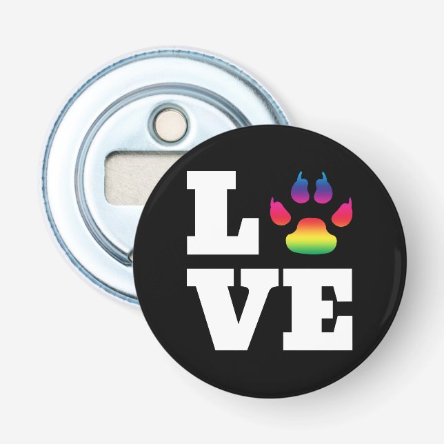 Rainbow paw bottle opener (Front)