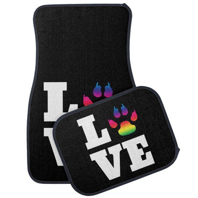 Rainbow paw car mat (Set)