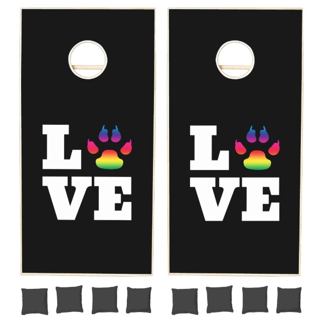 Rainbow paw cornhole set (Set)