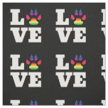 Rainbow paw fabric