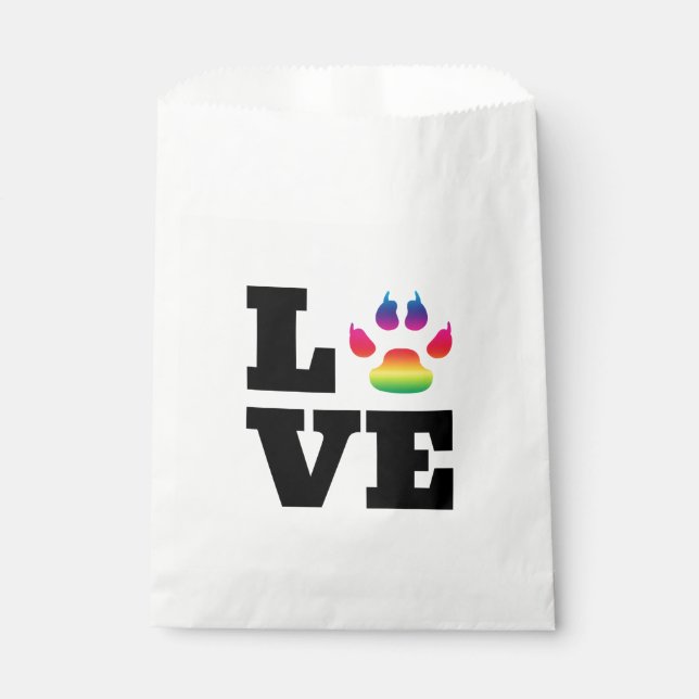 Rainbow paw favor bag (Front)