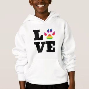 Rainbow paw hoodie