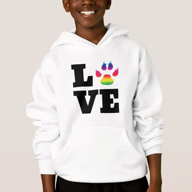 Rainbow paw hoodie (Front)