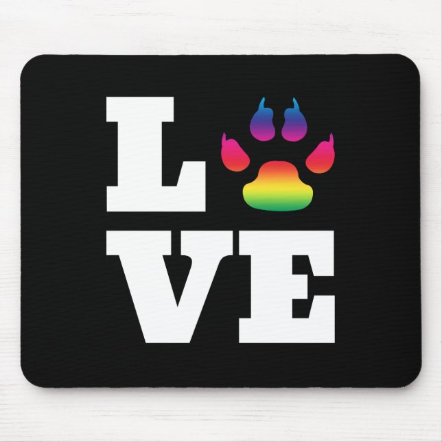 Rainbow paw mouse pad (Front)