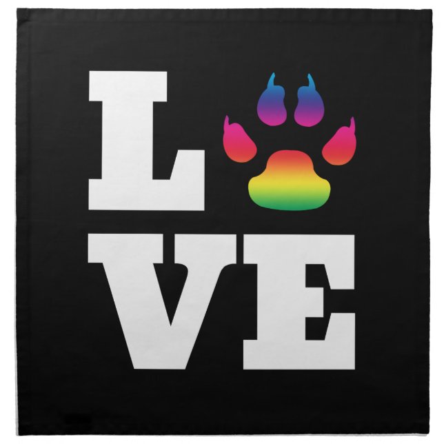 Rainbow paw napkin (Front)